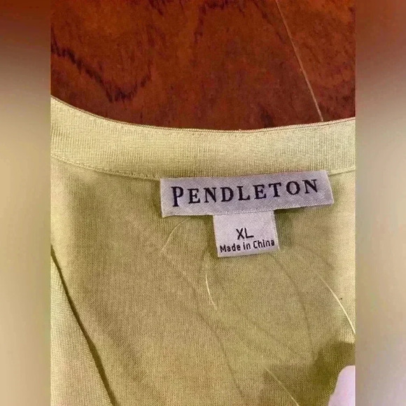 Pendleton Camel Tan Silk Blend cotton blouse - Picture 3 of 5